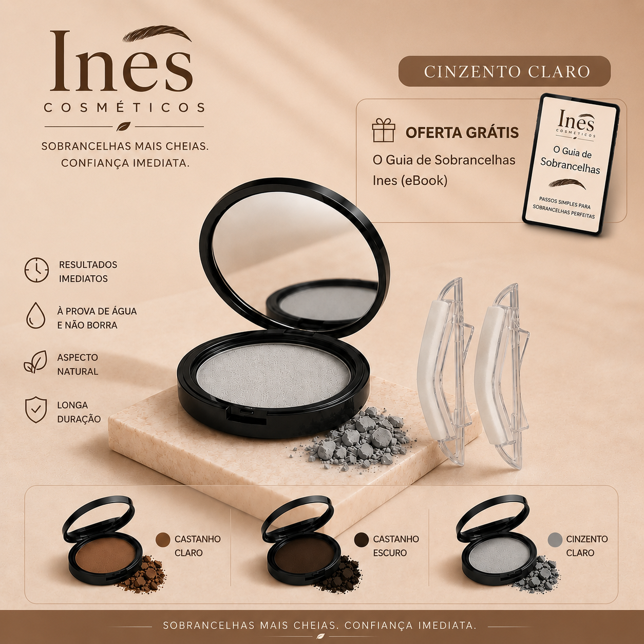 INES BROW STAMP™ Sobrancelhas perfeitas em segundos.
